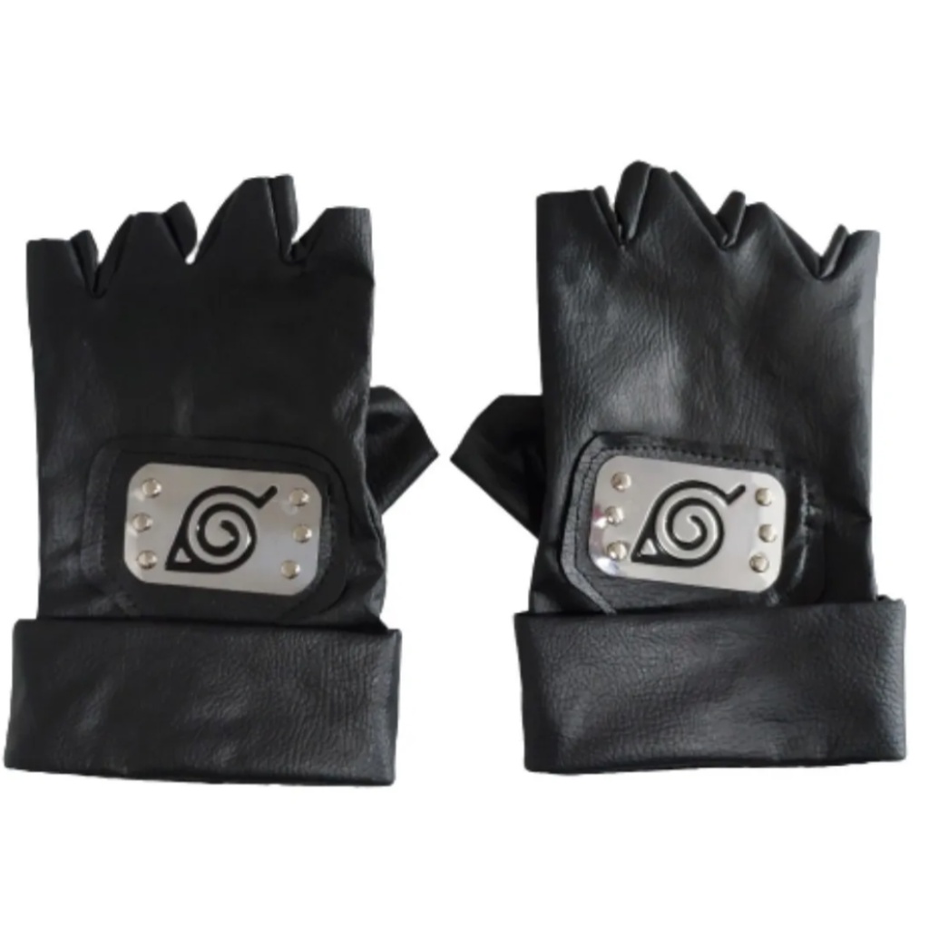 Luva De Couro Kakashi Hatake Naruto Konoha Cosplay Shopee Brasil