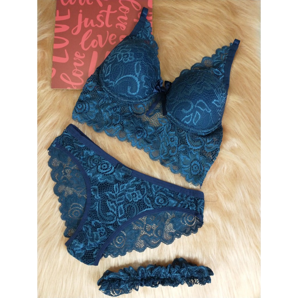 Conjunto Lingerie Sexy Cropped Renda Aro Tanga de Renda Sutiã