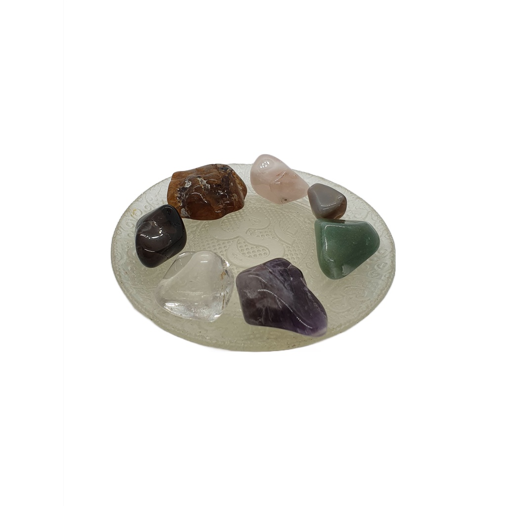 Kit De Pedras Chakras Cristais Naturais C Suporte Chakra Shopee Brasil