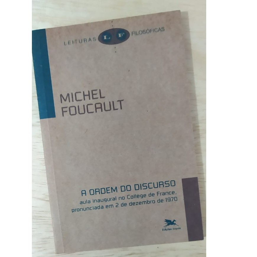 Livro A Ordem Do Discurso Michel Foucault Shopee Brasil