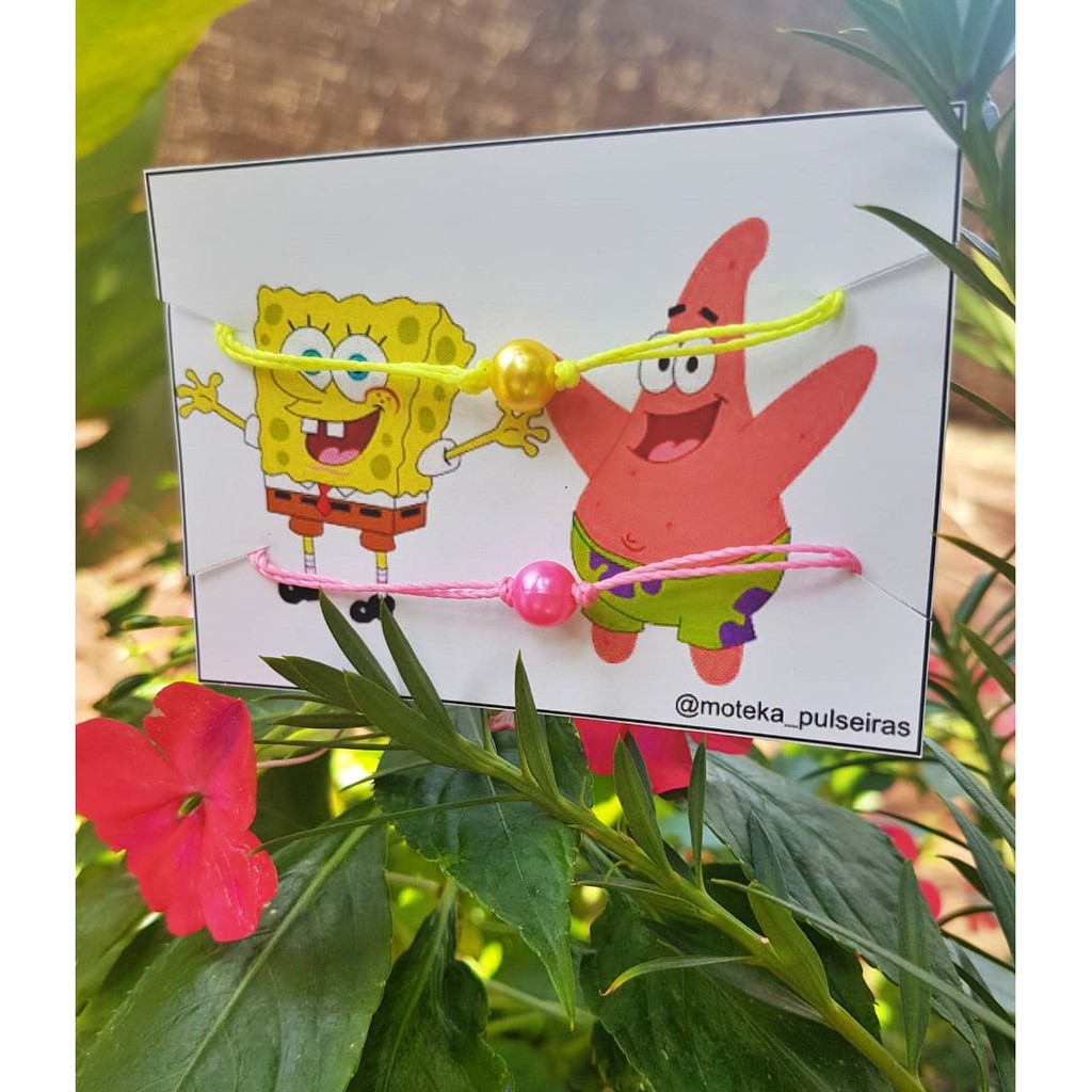 Pulseiras Da Amizade Bob Esponja E Patrick Shopee Brasil