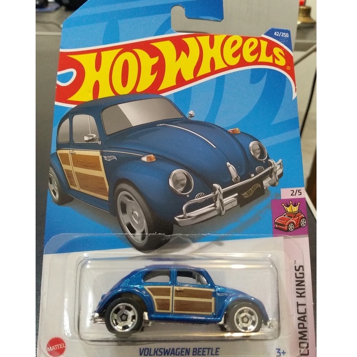 Hot Wheels Volkswagen Beetle Fusca Azul Compact Kings