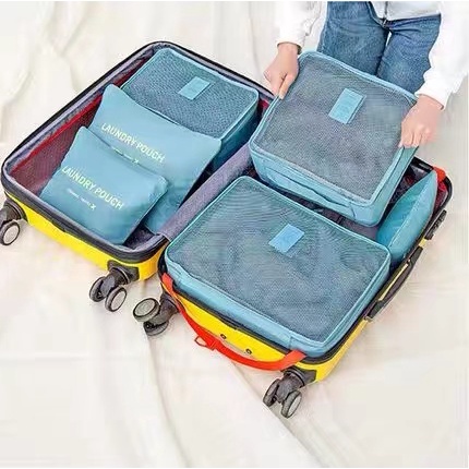 Kit Bolsas Organizadoras Para Mala Roupas Bagagem Viagem Pronta