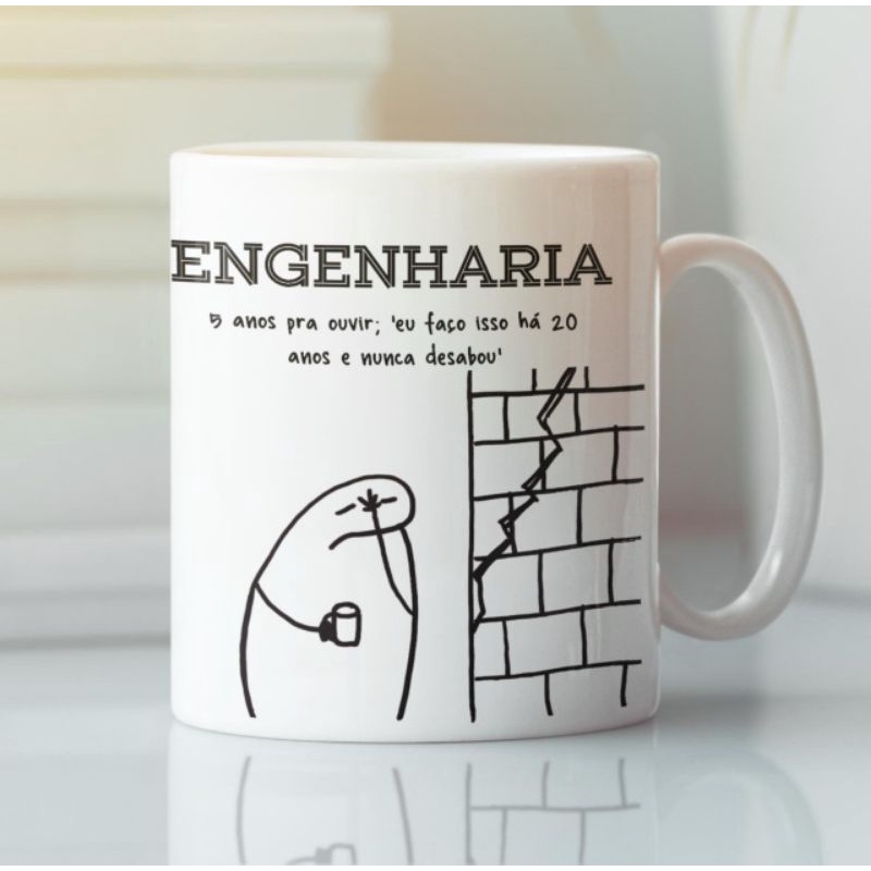 Caneca Profissão Engenharia Flork Shopee Brasil