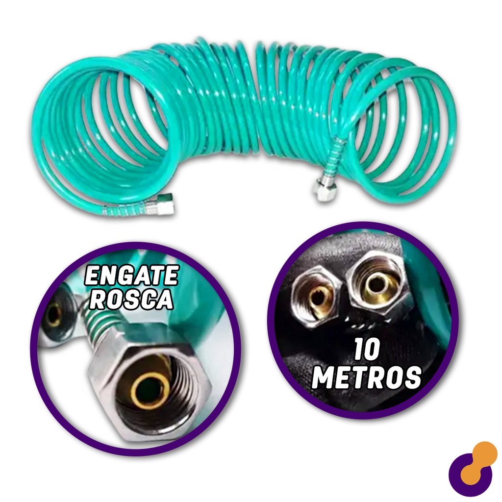 Mangueira Espiral De Ar Para Compressor 10 Metros Stels Shopee Brasil