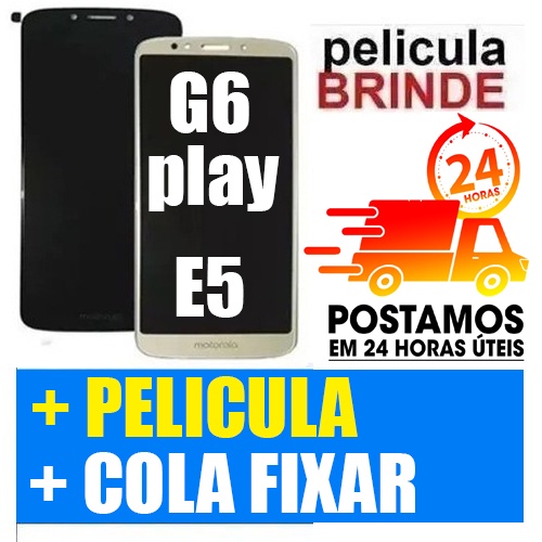 Tela Touch Display Lcd Frontal Moto G6 Play Xt1922 Cola Shopee Brasil