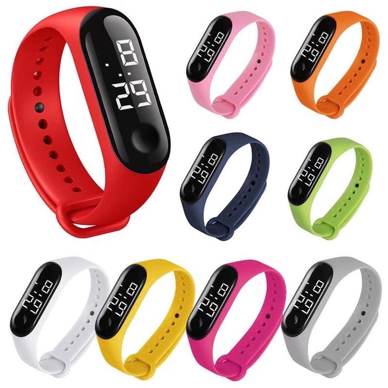 M M Rel Gio Digital Led Masculino Feminino Infantil Shopee Brasil