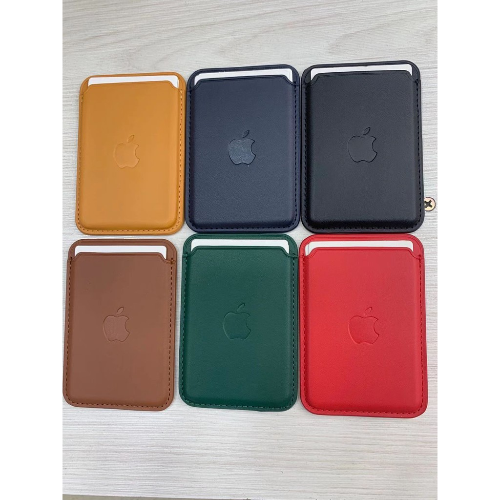 Bolsa Carteira De Couro Porta Cart O Magn Tica Magsafe Para