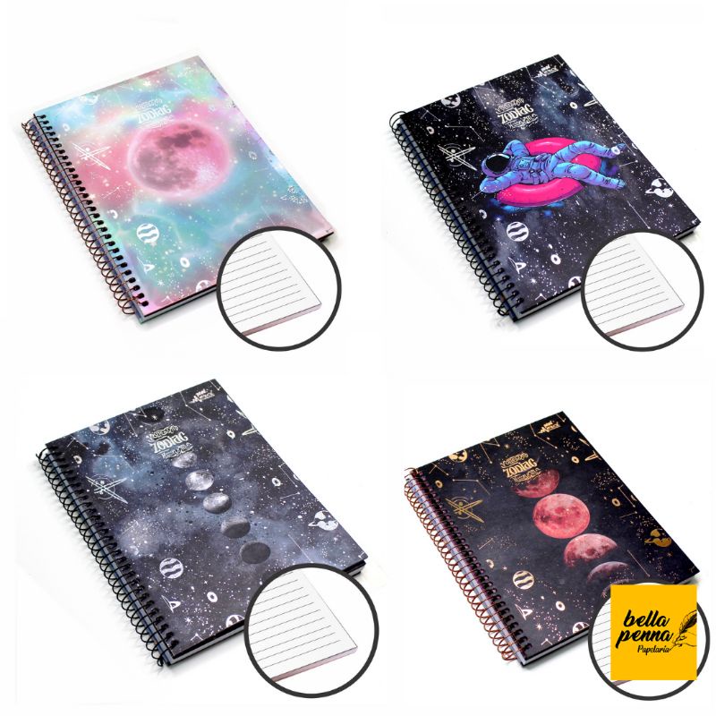 Caderno Espiral Colegial Merci Zodiac 80 Folhas 177MM X 240MM Shopee