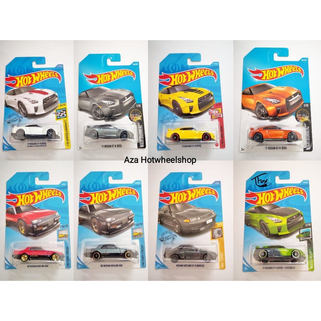 Hot Wheels Rodas Quentes 17 Nissan SKYLINE GT R GTR R30 R32 Godzilla Branco D23 R33 R34 R35 LBWK