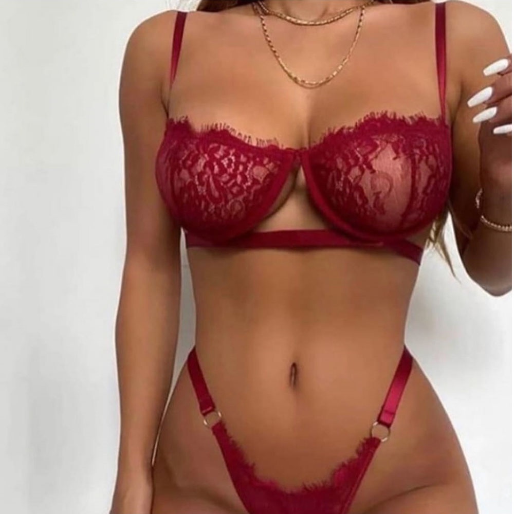 Conjunto Lingerie Meia Taça Sem Bojo Aro Sensual Sexy Gringa