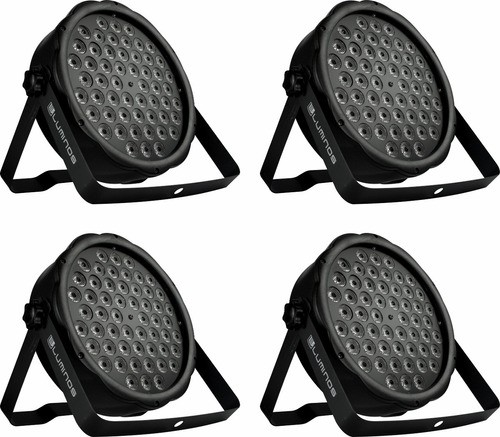 Kit Refletores Led Slim Par Rgbw Leds De W Dmx Strobo