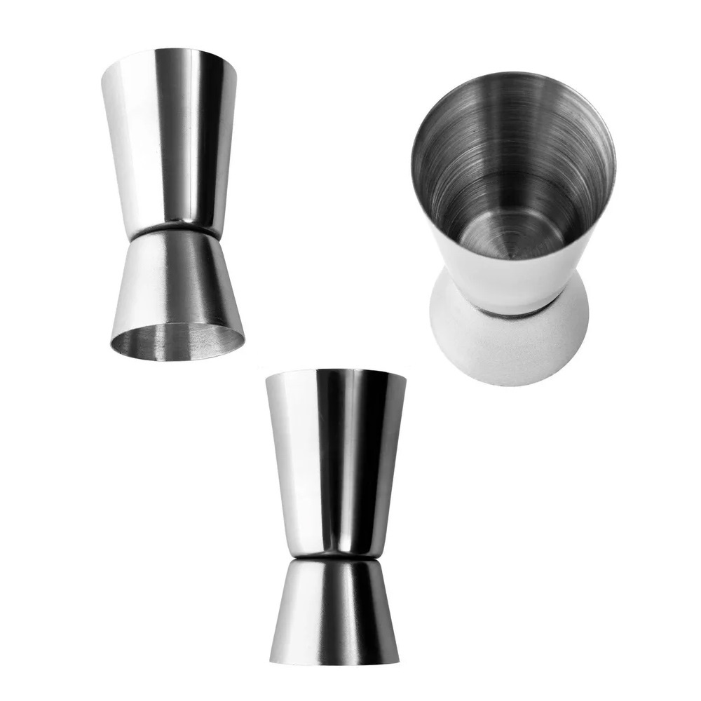 Copo Dosador Duplo Jiggers A O Inox Para Bebida Caipirinha Gin Whisky