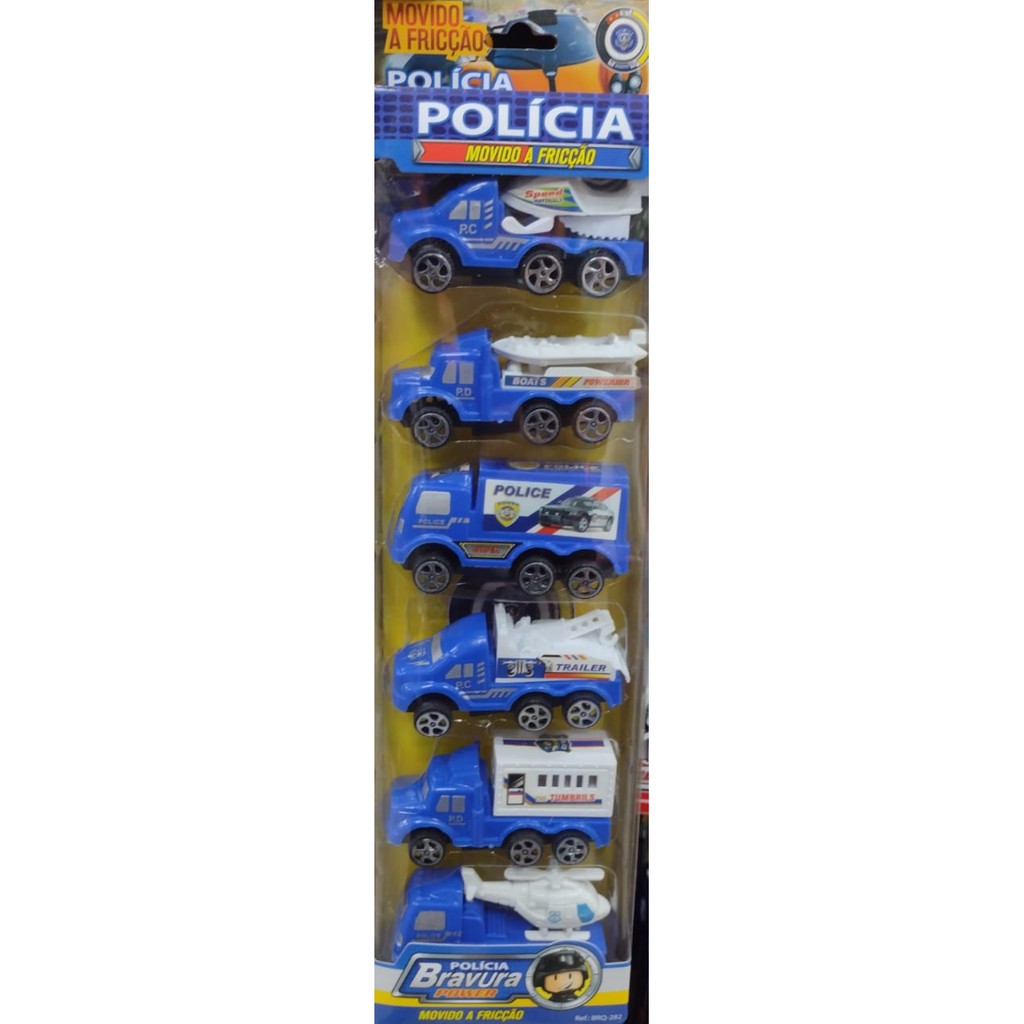 kit Carrinhos veículos de polícia Envio Imediato Shopee Brasil