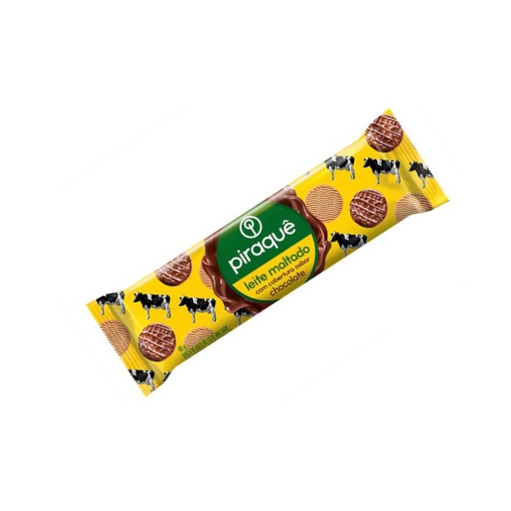 Biscoito Piraque Leite Maltado Cobertura Chocolate 80g Shopee Brasil