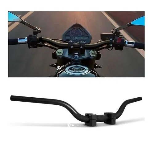 Guid O Esportivo Moto Naked Fat Bar Xre Lander Xt Preto Shopee