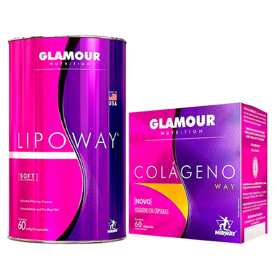 Kit Midway Lipoway Reduce C Psulas Col Geno Way Glamour Nutrition