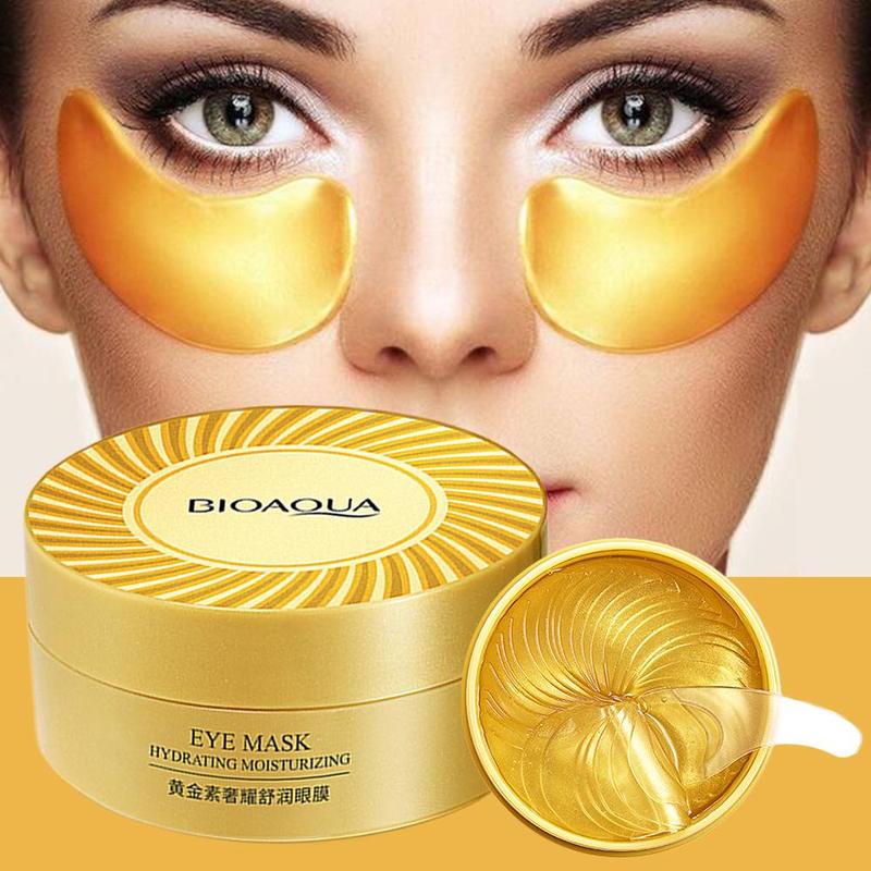 Bioaqua 60pcs Máscara De Olhos De Colágeno Dourado Gel Hidratante