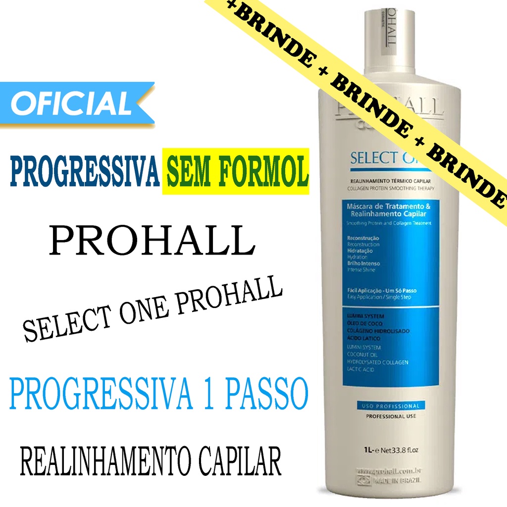 Escova Progressiva Select One Da Prohall Litro Realinhamento