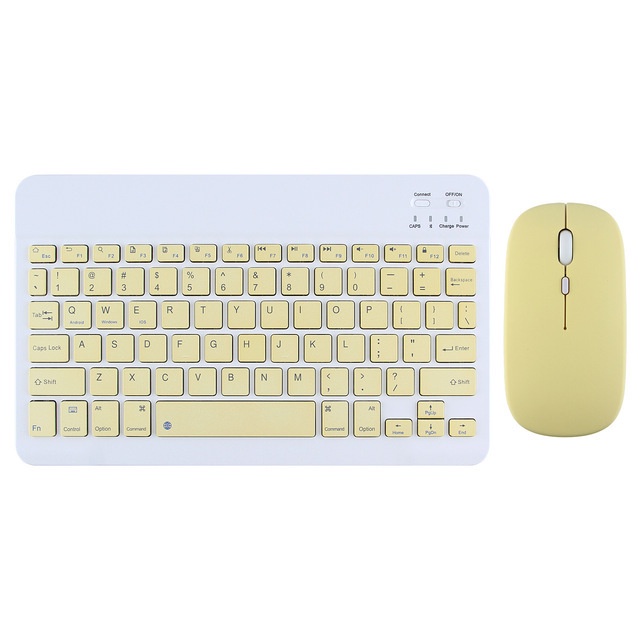 Conjunto De Teclado E Mouse Sem Fio Bluetooth Universal De 10 Polegadas