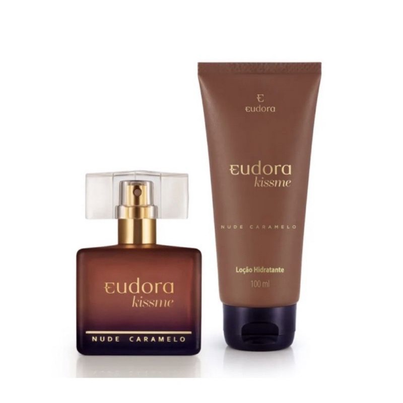 Kit Feminino Kiss Me Nude Caramelo Eudora Perfume E Hidratante Shopee