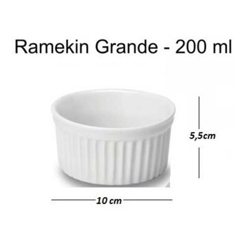 Ramequim Ramekin Forminhas Forno Buffet Porcelana Unidade Ml