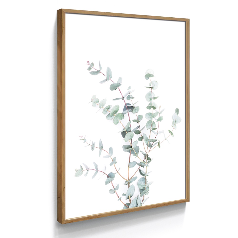 Quadro Decorativo Folhas Eucalipto Quarto Sala Nico Minimalista