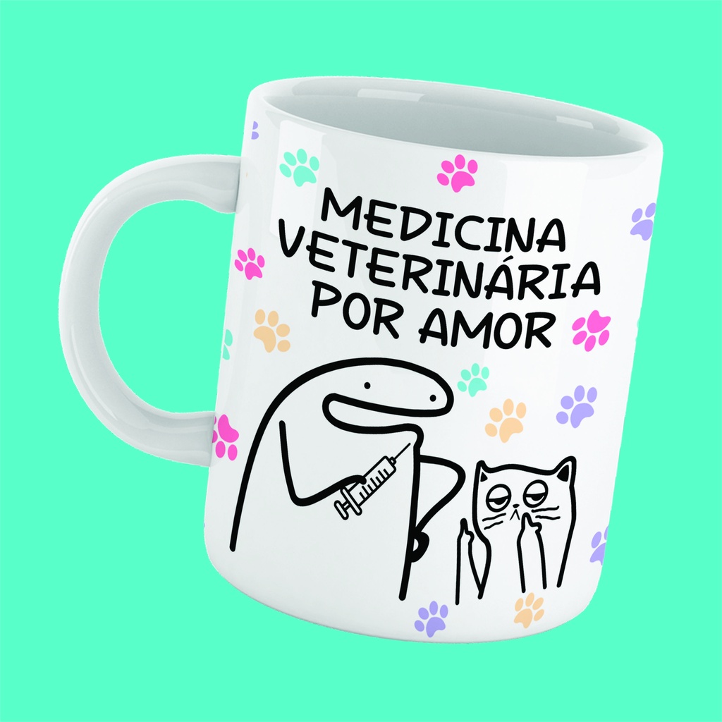 Caneca Profissão Veterinária Porcelana Personalizada Flork Shopee Brasil