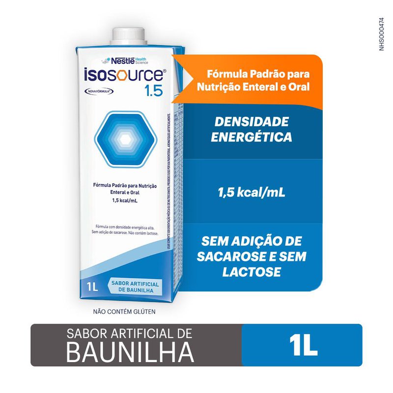 Nutrição Enteral Isosource 1 5 Baunilha 1L Shopee Brasil