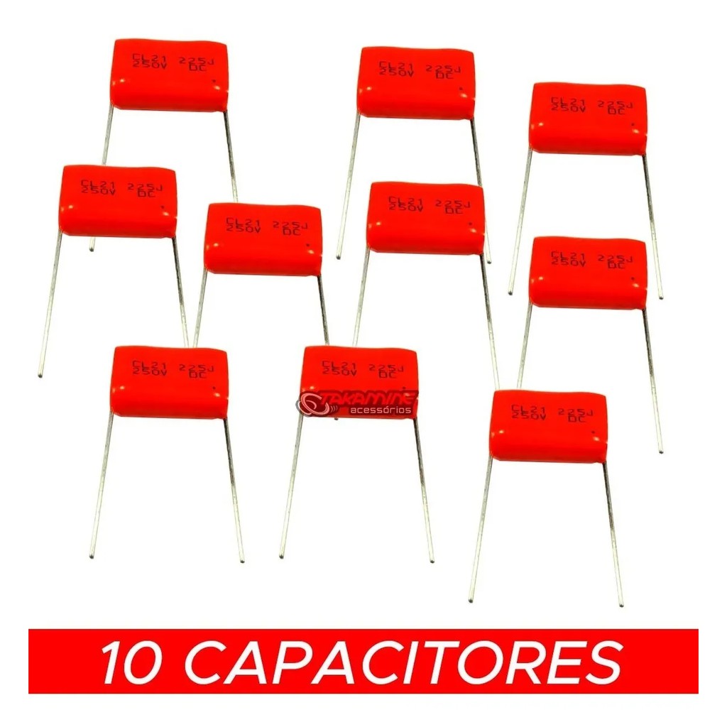 10 Capacitores Poliester 2 2uf 250v Para Tweeter Shopee Brasil