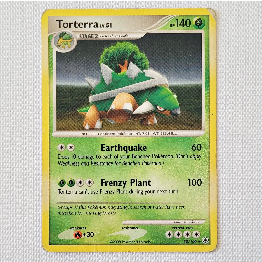 Carta Antiga Pokemon Torterra Rare Majestic Dawn Original Card