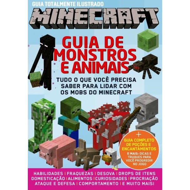 Livro Minecraft Guia De Monstros E Animais Novo Shopee Brasil