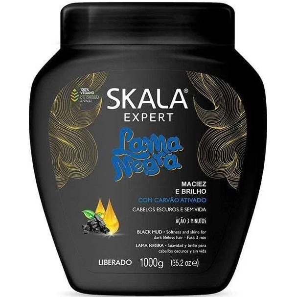 Creme Skala Expert P Cabelos Lama Negra Carv O Ativado Kg Shopee