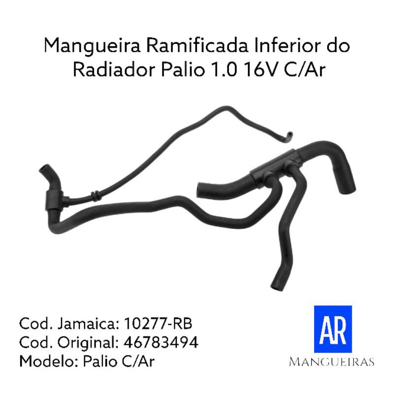 Mangueira Ramificada Inferior Do Radiador Palio Siena Shopee Brasil