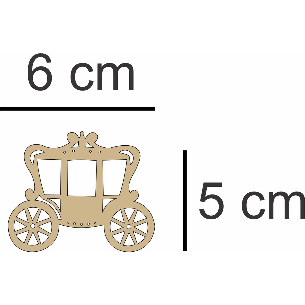 Aplique Carruagem Mdf Cru Mm Shopee Brasil