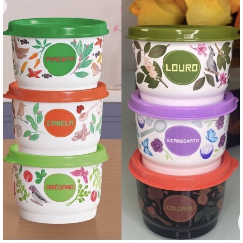 Tupperware Potinho De Temperos Linha Floral 140 Ml Shopee Brasil