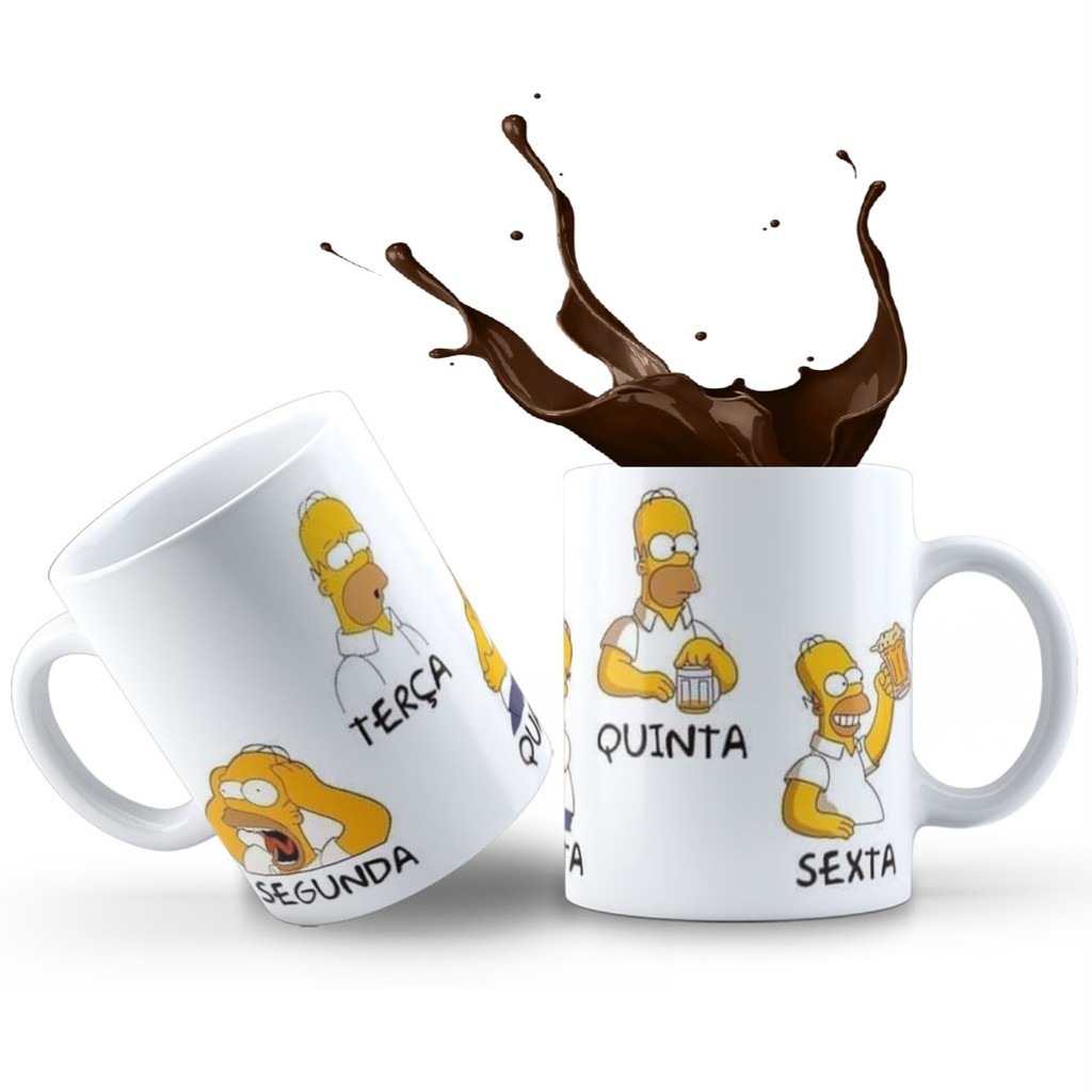 Caneca Personalizada Homer Simpson Shopee Brasil