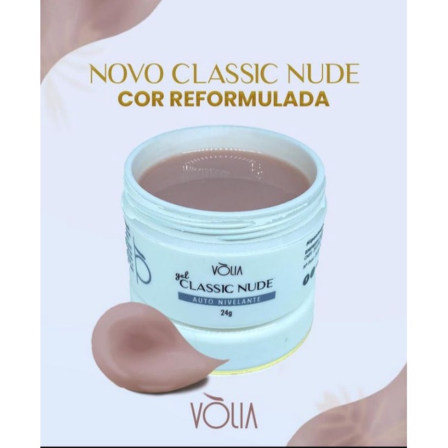 Gel classic nude Nova côr fórmula novo vólia brinde produtos para