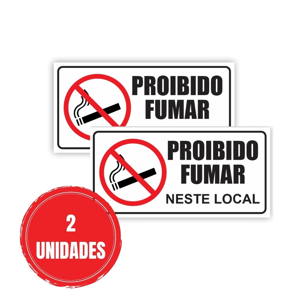 Kit Placas De Sinaliza O Proibido Fumar X Cm Shopee Brasil