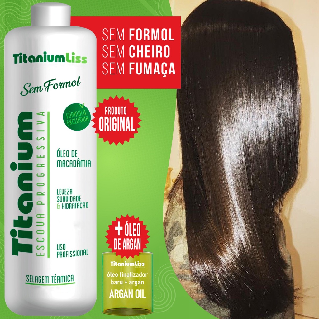 Progressiva Semi Definitiva Selagem Titanium Liss Sem Formol Brinde