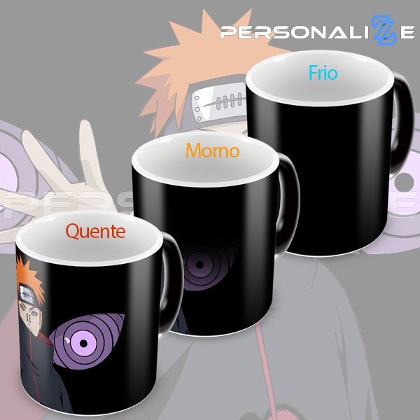 Caneca Magica Naruto Shippuden Sasuke Uchiha Kakashi Akatsuki Xicara