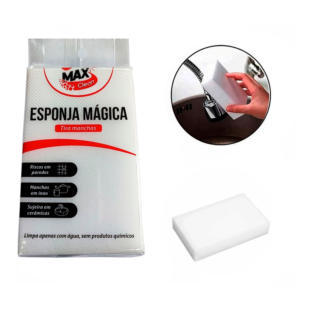 Esponja M Gica Bucha Melamina Tira Mancha Limpa Tudo Shopee Brasil