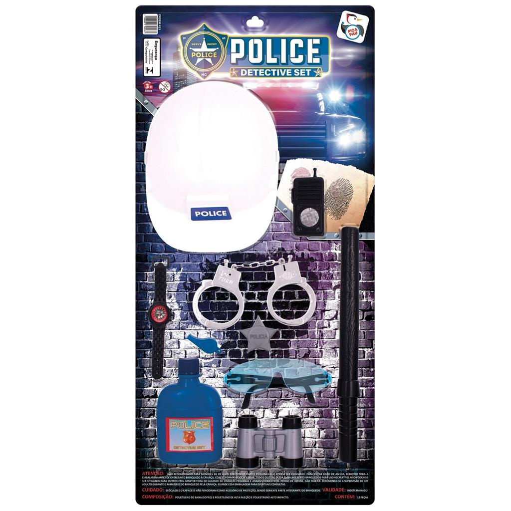 Kit Policia Infantil Mini Policial Algema Capacete Relogio Shopee Brasil