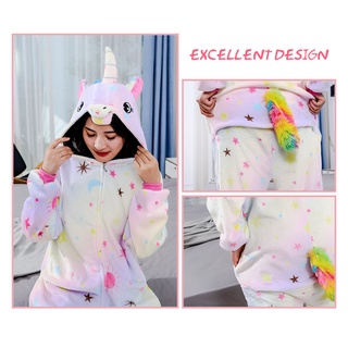 Kigurumi Adultos Mulheres Homens Unicórnio Animal Onesies Pijama