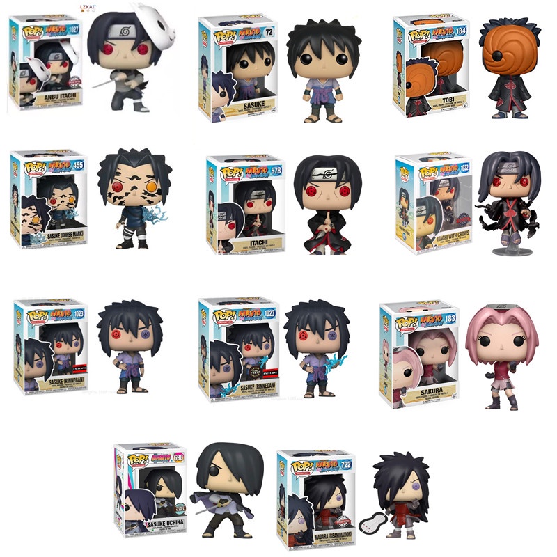 Funko Pop Anime Naruto Itachi Sasuke Sakura Action Figure Brinquedos