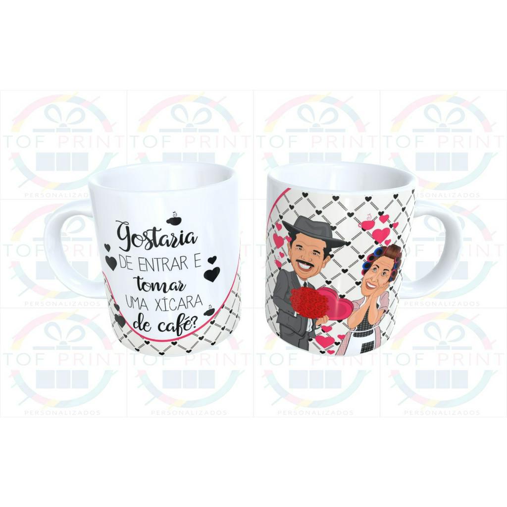 Caneca Personalizada DIA DOS NAMORADOS Professor Girafales E Dona