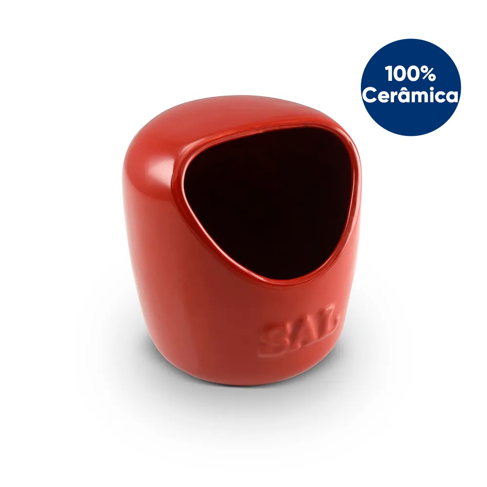 Porta Condimento Saleiro Cerâmica Vermelho 650g Ceraflame Shopee Brasil