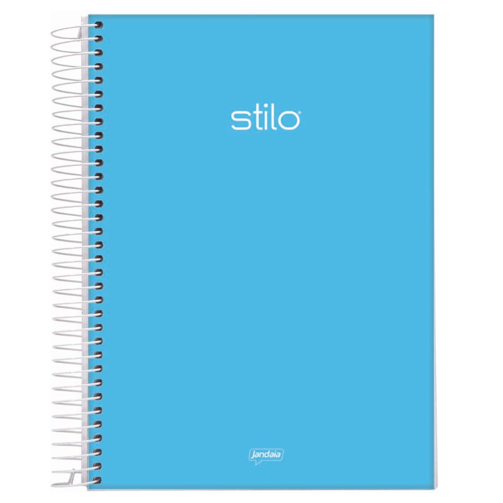 Caderno Espiral Univ Cd Fls Stilo Azul Pastel Jandaia Shopee Brasil