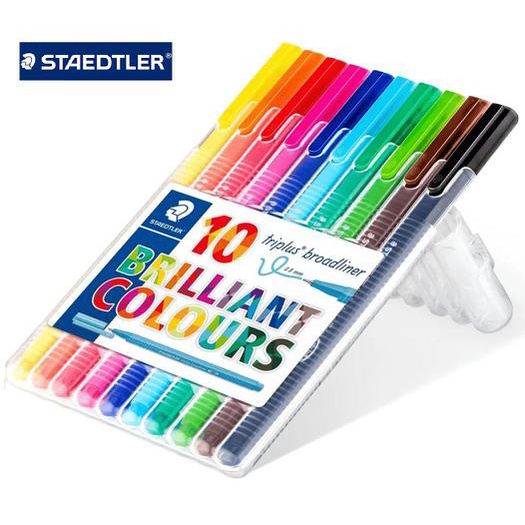 Caneta Staedtler Triplus Broadliner Brilliant Colours Avulsas Shopee