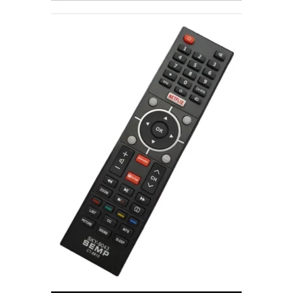 Controle Remoto Smart Tv Semp Toshiba Ct 6810 Tecla Netflix E